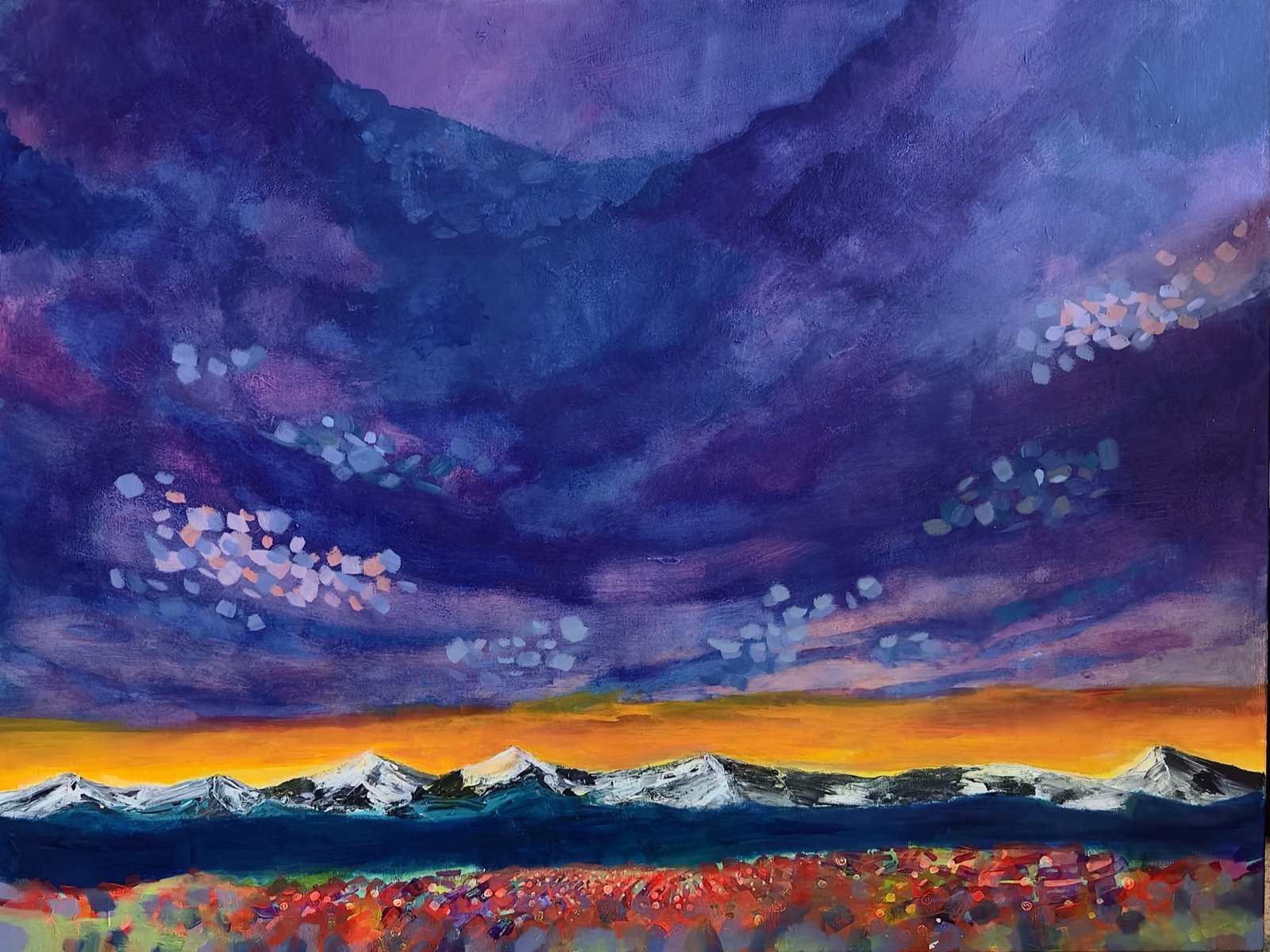 Fluid pour abstract painting by Prerna Kapoor